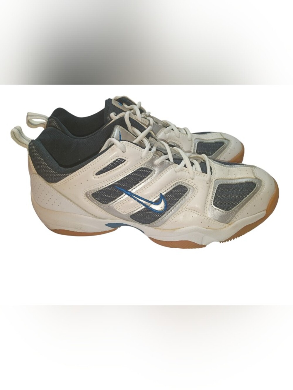 VTG 2006 Nike MultiCourt V Athletic Sneakers Mens 10 White Navy Blue 308798-101